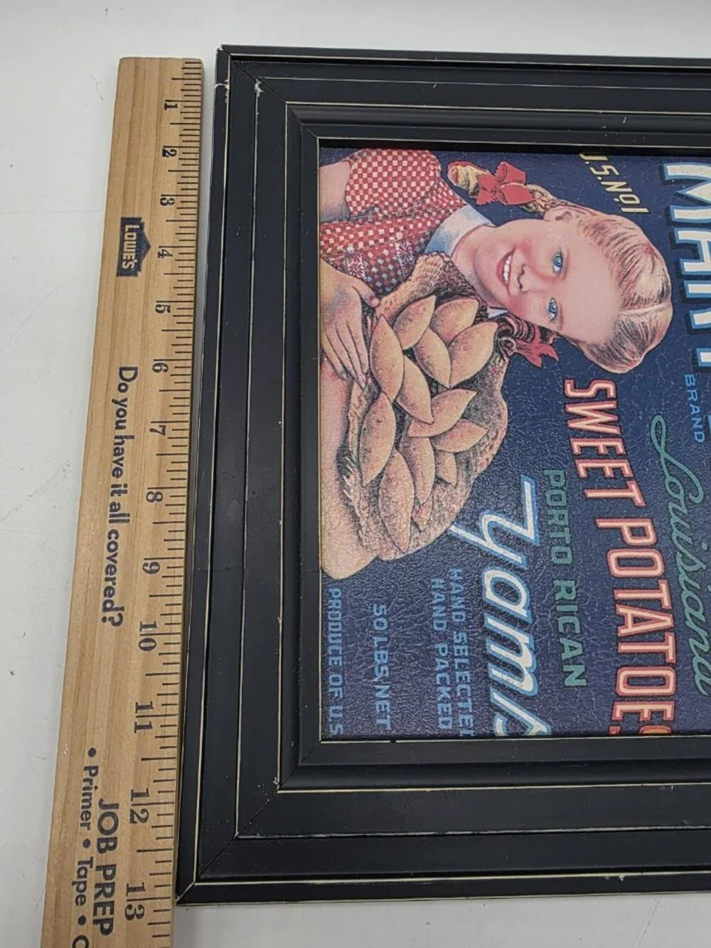 Mary Agnes Sweet Potato Yams Vintage Retro Framed Art Print Farmhouse 11x13